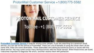 protonmail customer service 1 800 775 5582