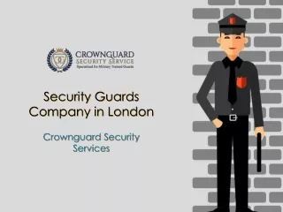 security guards company in london