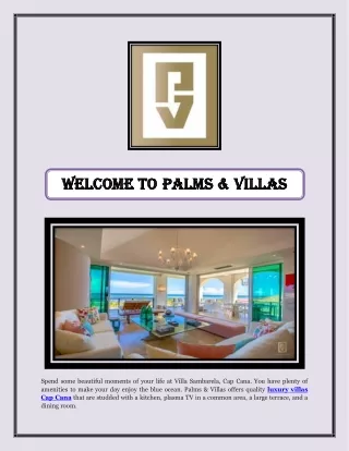 Welcome To Palms & Villas