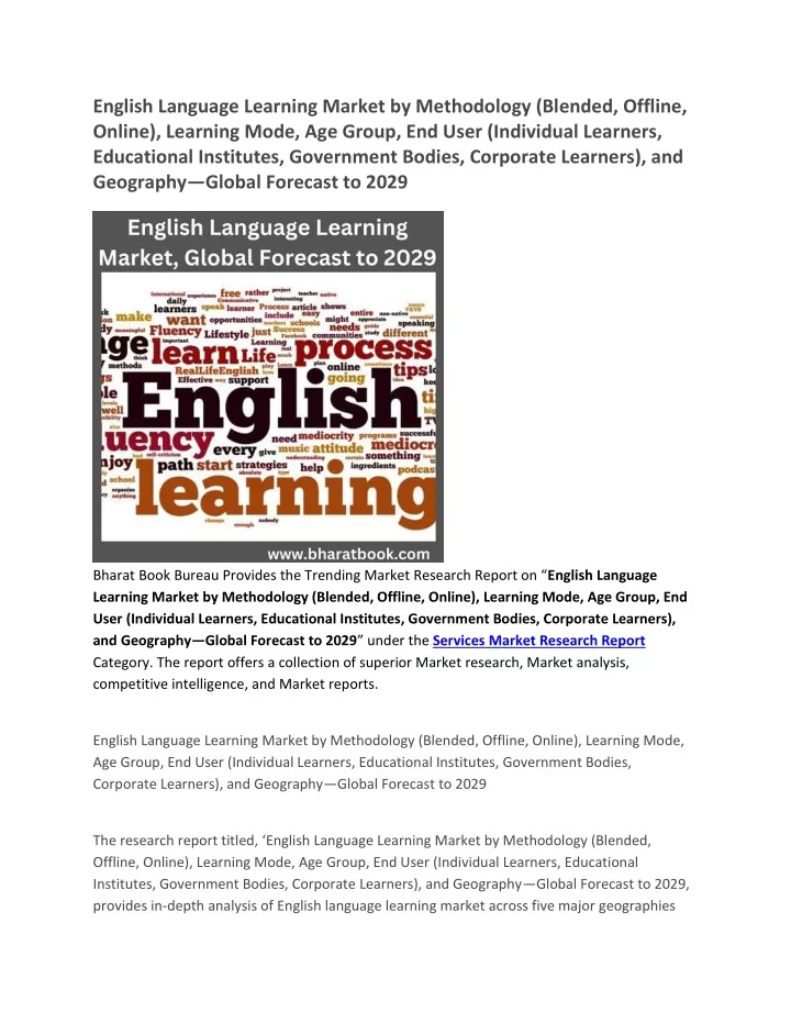 english language learning market by methodology