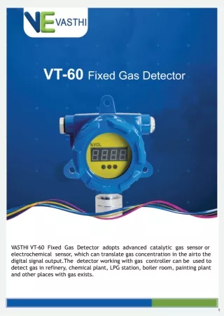 VT-60 Fixed Gas Detector