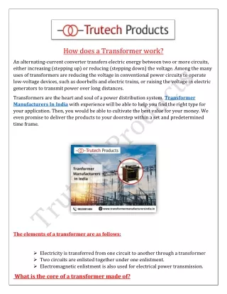 how does a transformer work