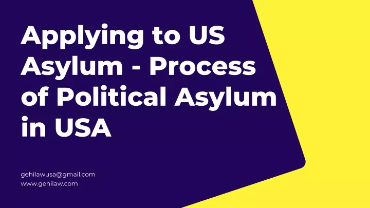 applying to us asylum process of political asylum