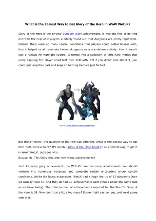 what is the easiest way to get glory of the hero