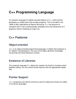 c programming language