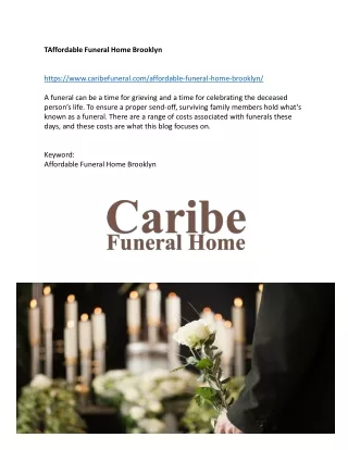 Affordable Funeral Home Brooklyn