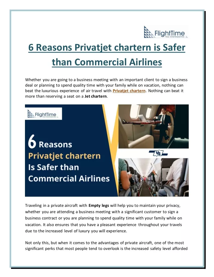 6 reasons privatjet chartern is safer than