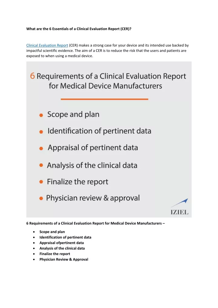 what are the 6 essentials of a clinical