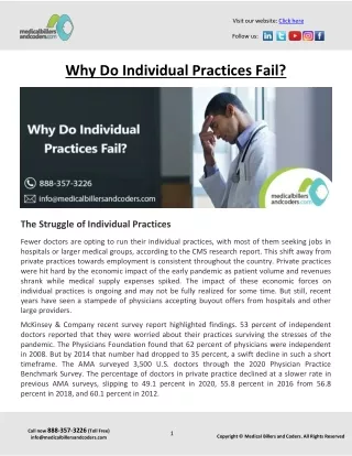 Why Do Individual Practices Fail?