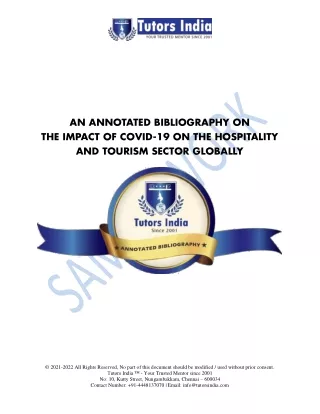 an annotated bibliography on