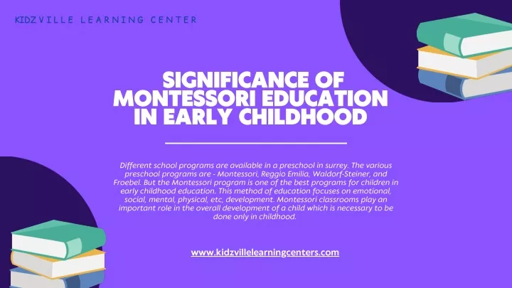 significance of montessori education in early