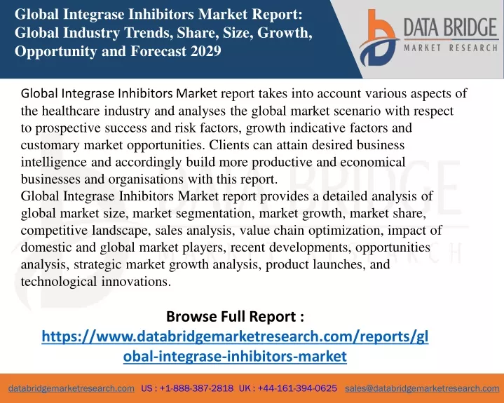 global integrase inhibitors market report global