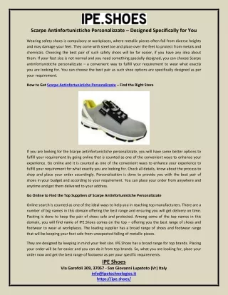 scarpe antinfortunistiche personalizzate designed