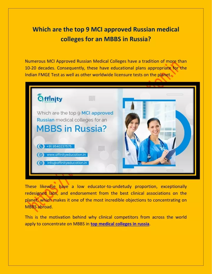 which are the top 9 mci approved russian medical