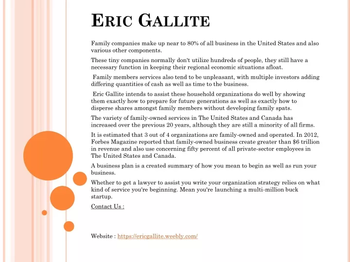 eric gallite