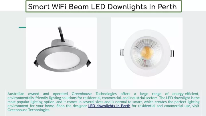 smart wifi beam led downlights in perth