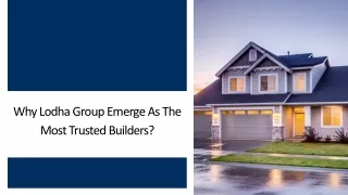 why lodha group emerge as the most trusted