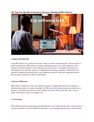 the top four benefits of enterprise resource