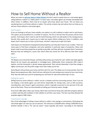 how to sell home without a realtor when you want