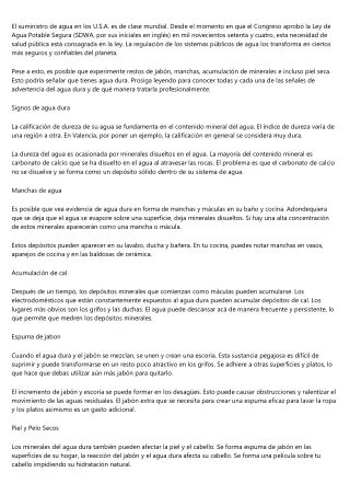 Senales de que el agua de su vivienda es muy dura