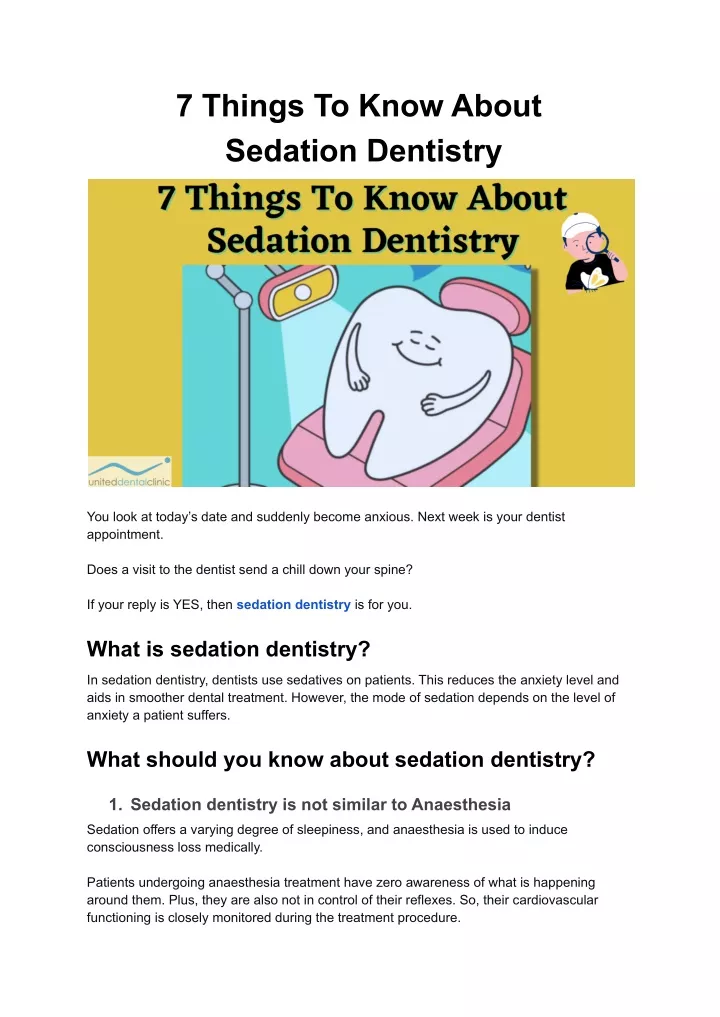 7 things to know about sedation dentistry