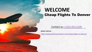 Low Cost Flights To Denver