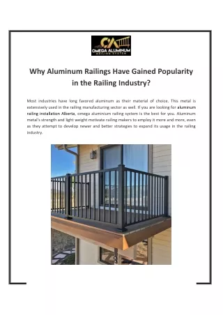 why aluminum railings have gained popularity