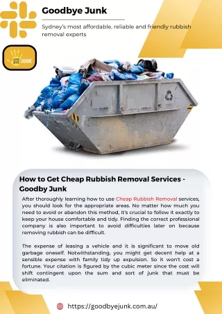 How to Get Cheap Rubbish Removal Services -  Goodby Junk