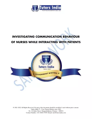 investigating communication behaviour