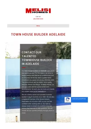 Town House Builder Adelaide