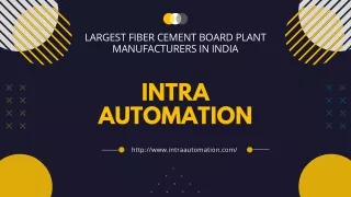 Largest Fiber Cement Board Plant Manufacturers in India