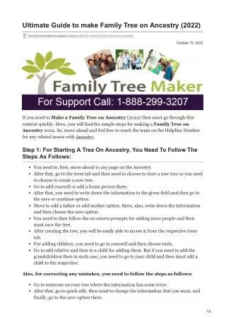 ultimate guide to make family tree on ancestry