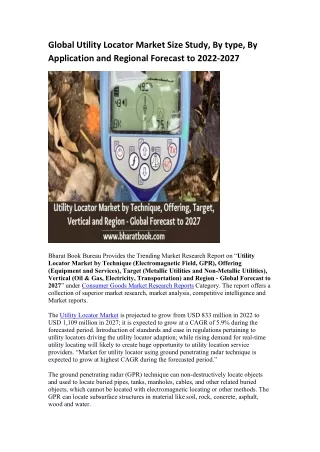 global utility locator market size study by type