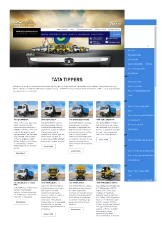 Tata Trucks - India's Best Heavy & Medium Commercial Tippers