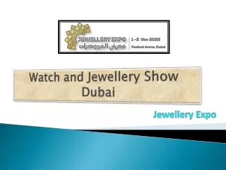 Watch and Jewellery Show Dubai