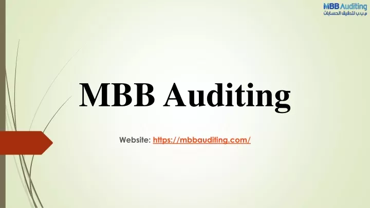 mbb auditing