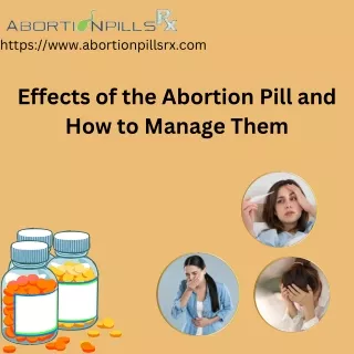 Effects of the Abortion Pill and How to Manage Them