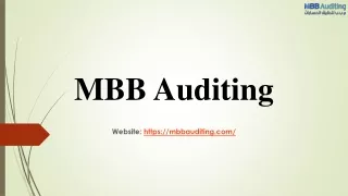 MBB Auditing- Best Auditing Services in Dubai