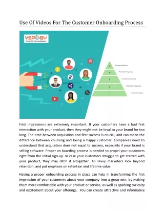 use of videos for the customer onboarding process