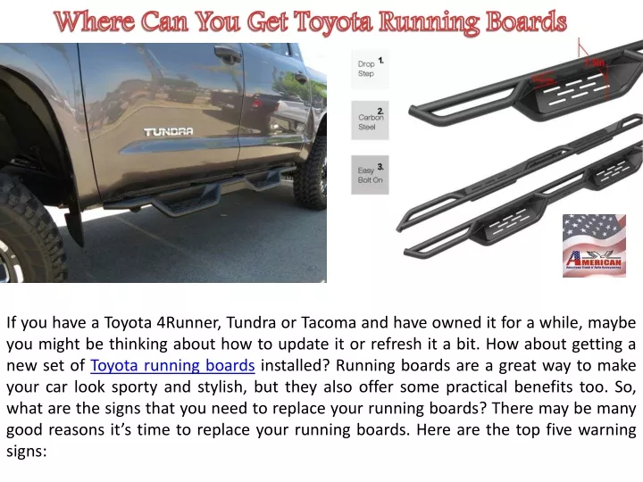 where can you get toyota running boards