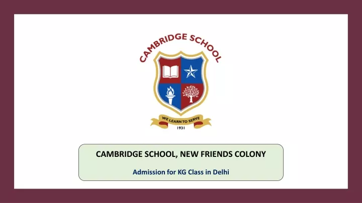 cambridge school new friends colony admission