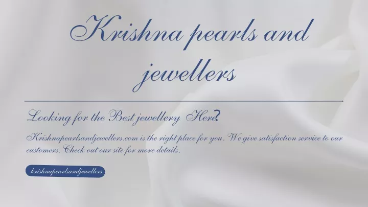 krishna pearls and jewellers