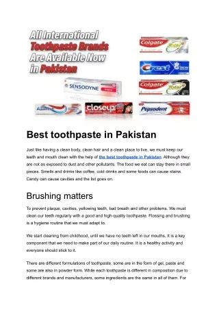 Best toothpaste