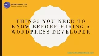 Things you Need to Know before Hiring a WordPress Developer