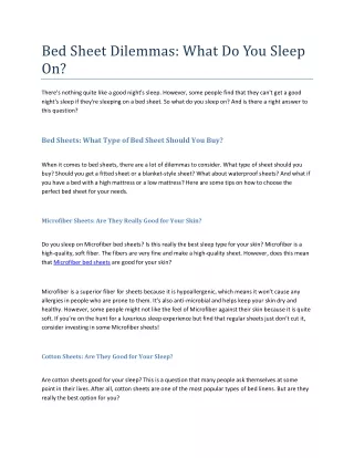 bed sheet dilemmas what do you sleep on