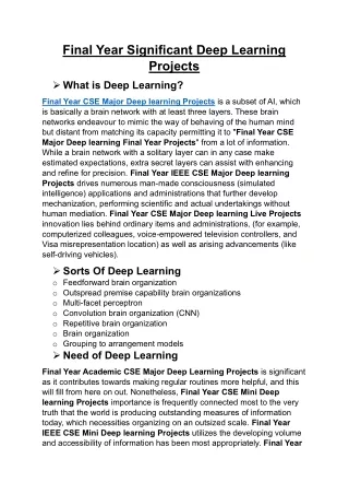 Final Year CSE Academic Live Projects with Source Code and Document in Ibrahimpatnam