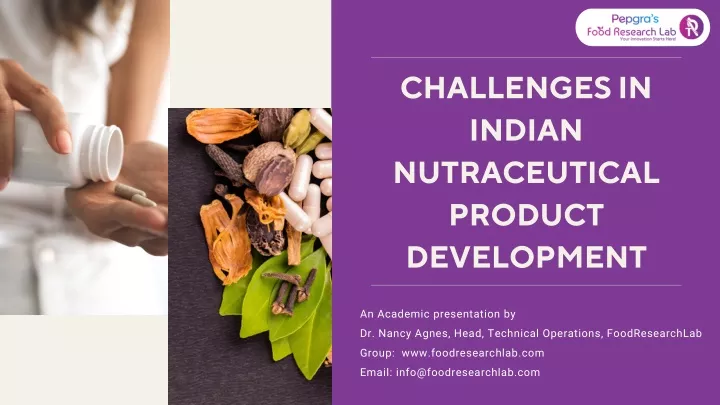 challenges in indian nutraceutical product