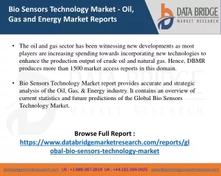 bio sensors technology market oil gas and energy