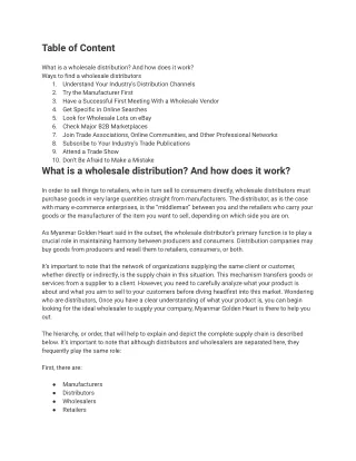 Top 10 ways to find wholesale distributors