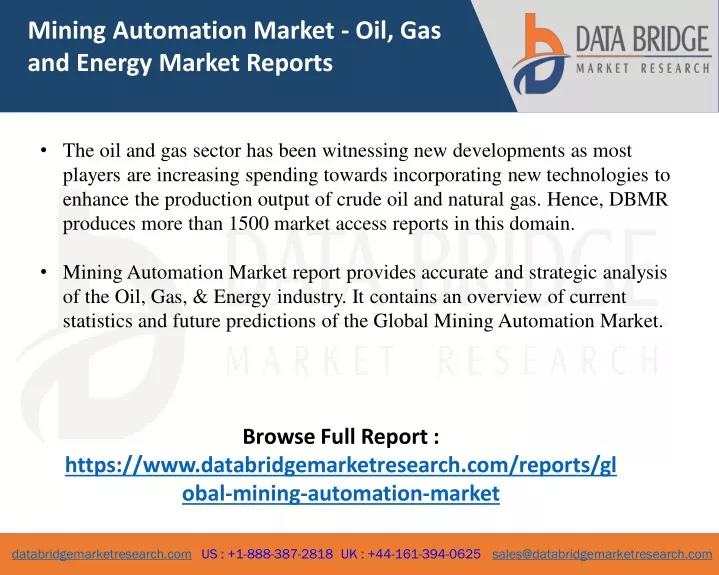 mining automation market oil gas and energy